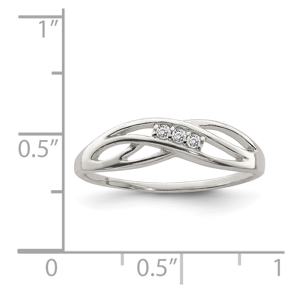 Sterling Silver Cz Ring