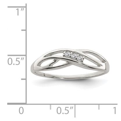 Sterling Silver Cz Ring