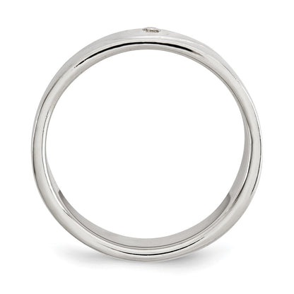 Sterling Silver Polished Cz Ring