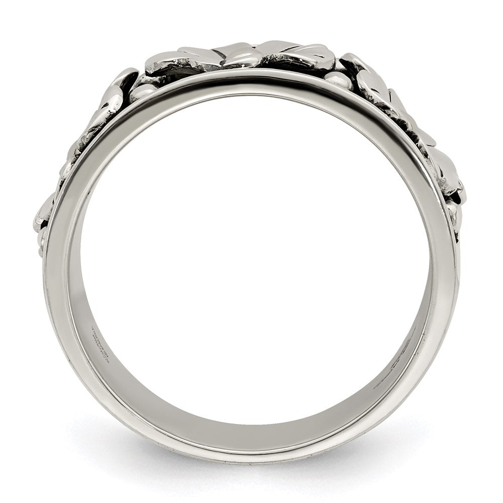 Silver/14K Two Tone Sterling Silver Antiqued W/ 14K Gold Centers Daisy Ring