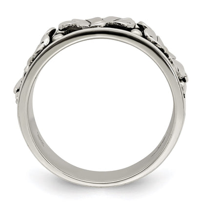 Silver/14K Two Tone Sterling Silver Antiqued W/ 14K Gold Centers Daisy Ring