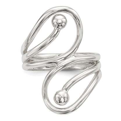 Sterling Silver Polished Fancy Swirl Ring