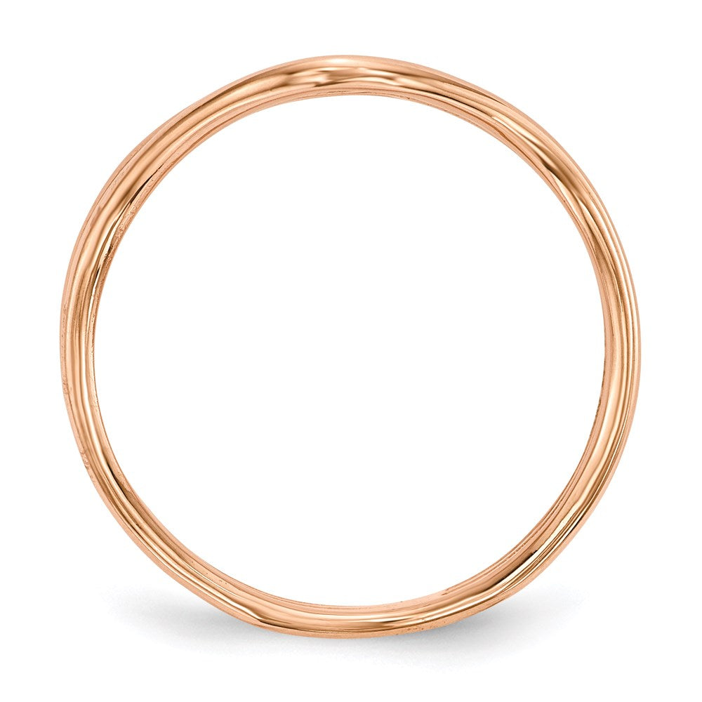 Sterling Silver Rose Tone 3 Band Ring