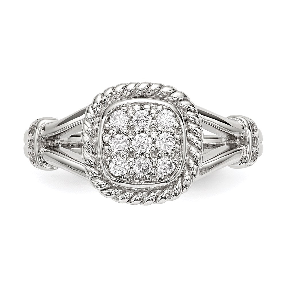 Sterling Silver Cz Ring