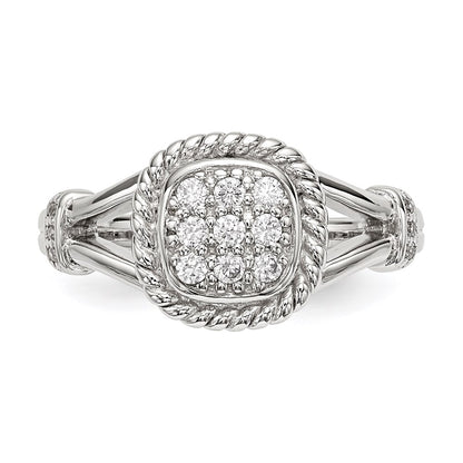 Sterling Silver Cz Ring