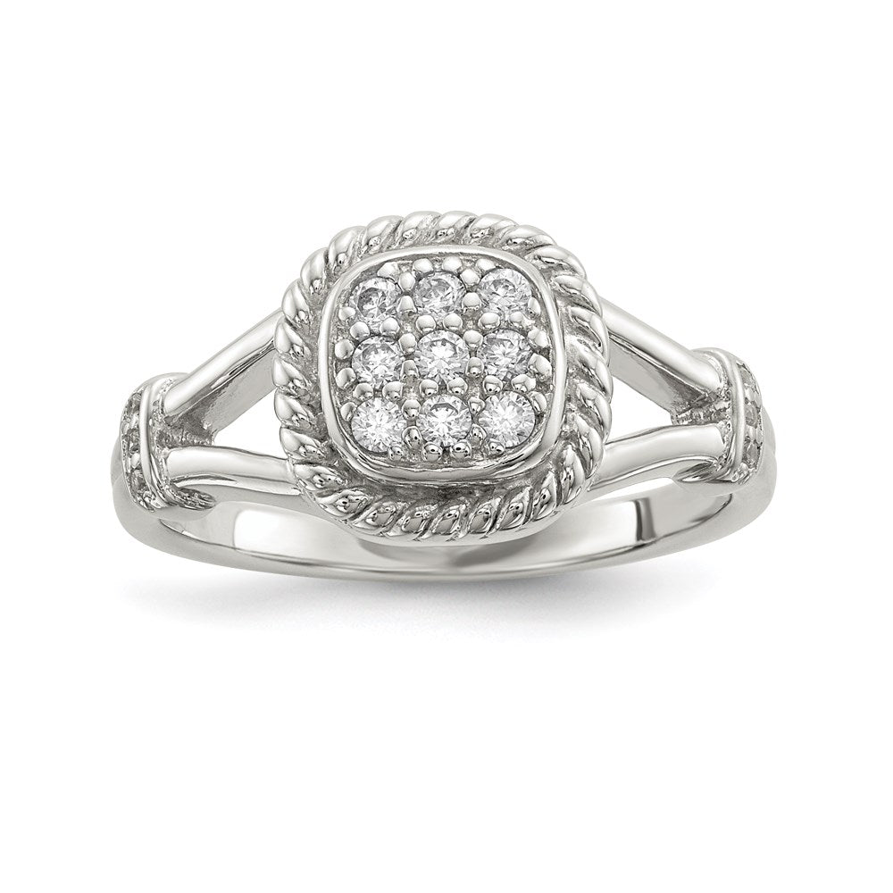 Sterling Silver Cz Ring