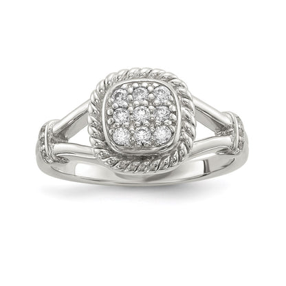 Sterling Silver Cz Ring
