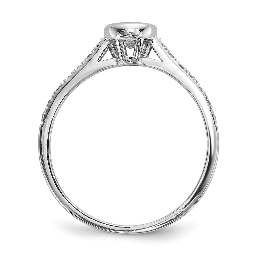 Sterling Silver Rhodium Plated Cz 3 Ring Set