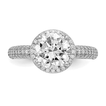 Sterling Silver Rhodium Plated Cz Pav‚Äö Ring