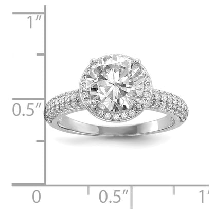 Sterling Silver Rhodium Plated Cz Pav‚Äö Ring