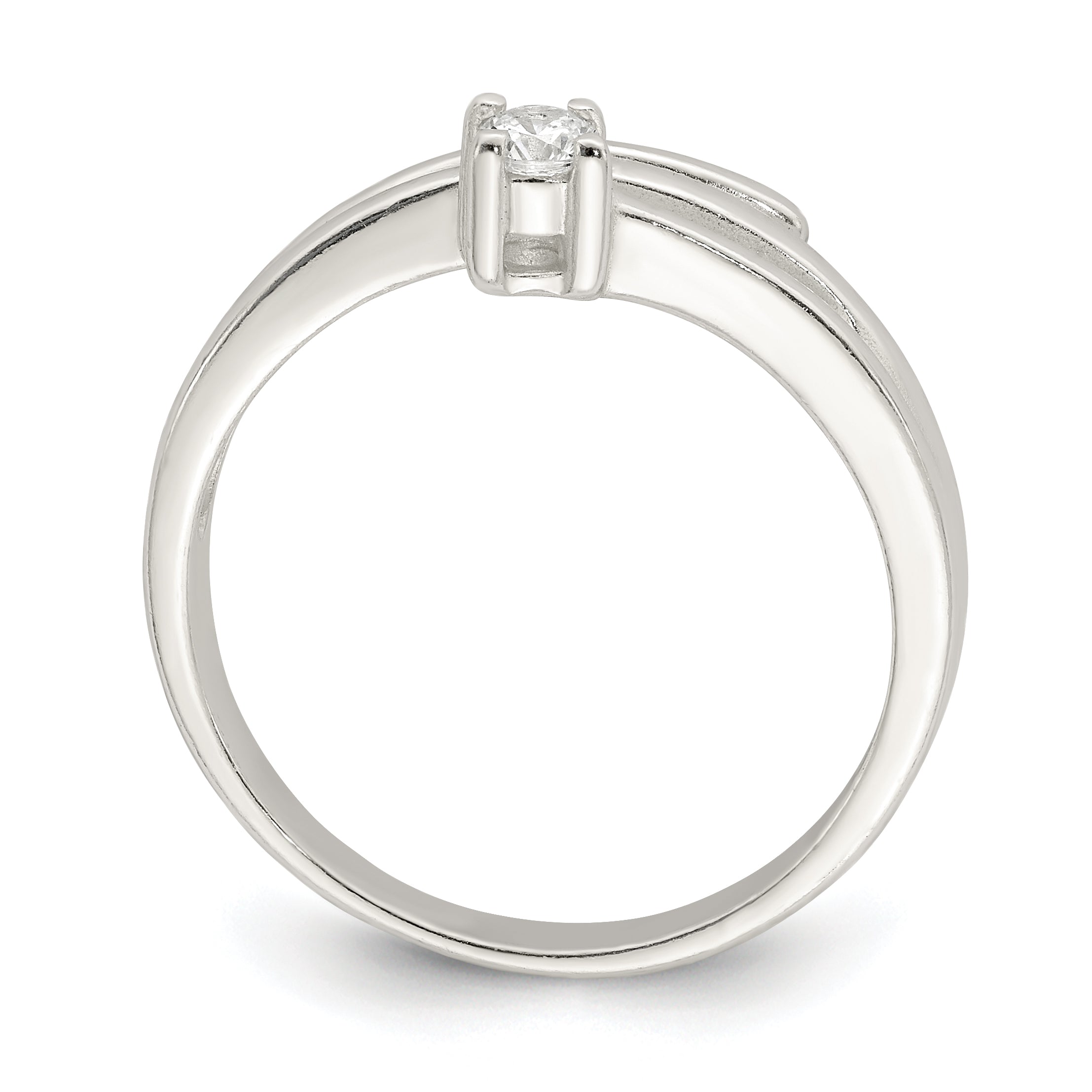 Sterling Silver Cz Ring (Size 8 Only)