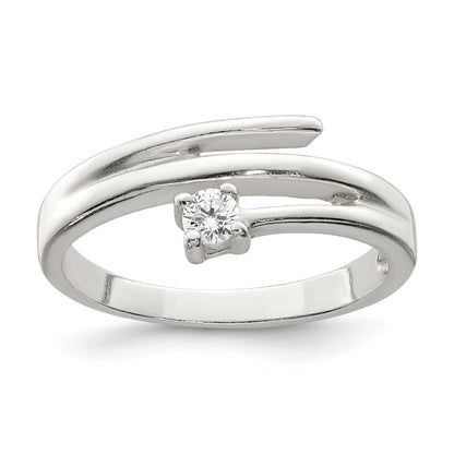Sterling Silver Cz Ring (Size 8 Only)