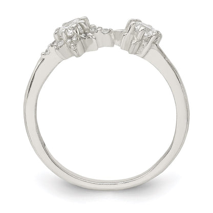 Sterling Silver Polished Cz Stars Ring