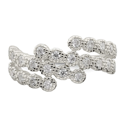 Sterling Silver Cz Ring