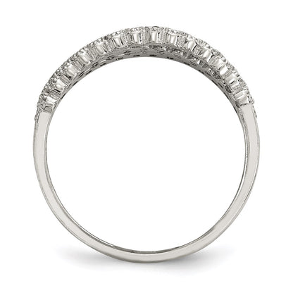 Sterling Silver Stackable Set Of 5 Cz Rings