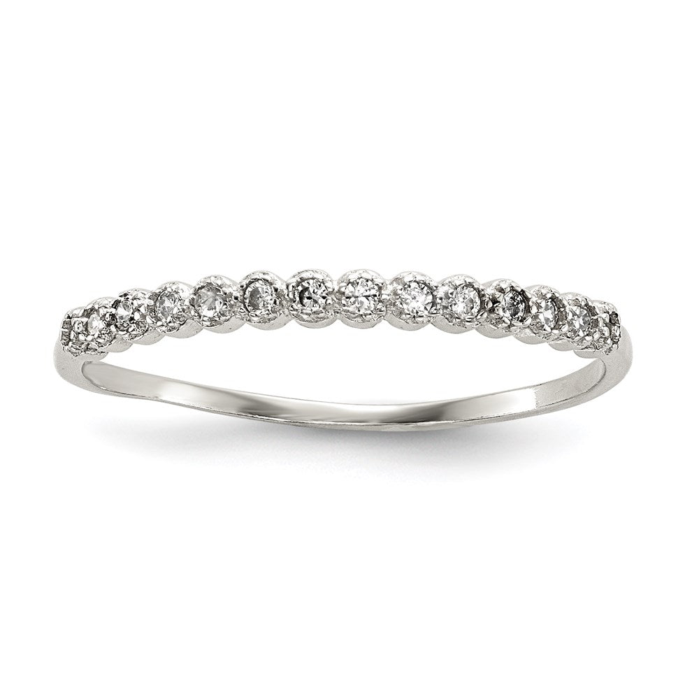 Sterling Silver Stackable Set Of 5 Cz Rings