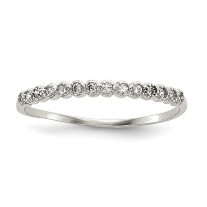 Sterling Silver Stackable Set Of 5 Cz Rings