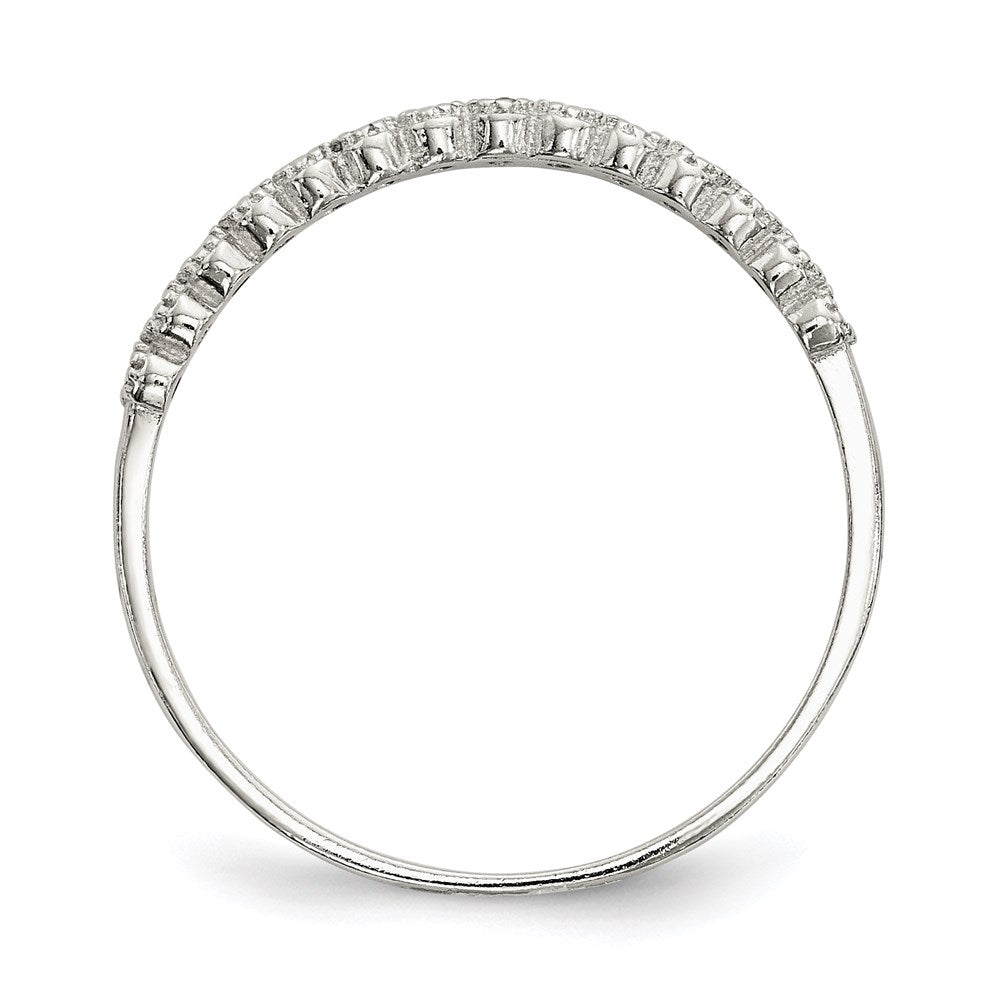 Sterling Silver Stackable Set Of 5 Cz Rings