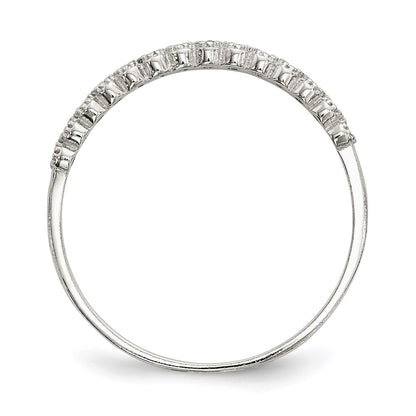 Sterling Silver Stackable Set Of 5 Cz Rings