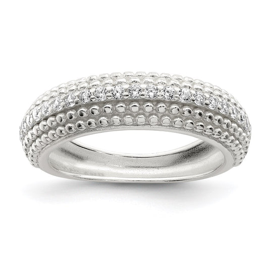 Sterling Silver Cz Ring