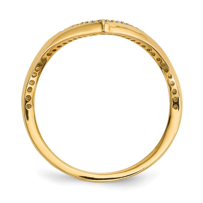 Sterling Silver Rhodium & Black Plate, Gold Rose Tone Cz 4 Ring Set