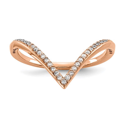 Sterling Silver Rhodium & Black Plate, Gold Rose Tone Cz 4 Ring Set