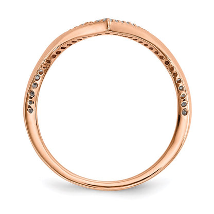 Sterling Silver Rhodium & Black Plate, Gold Rose Tone Cz 4 Ring Set