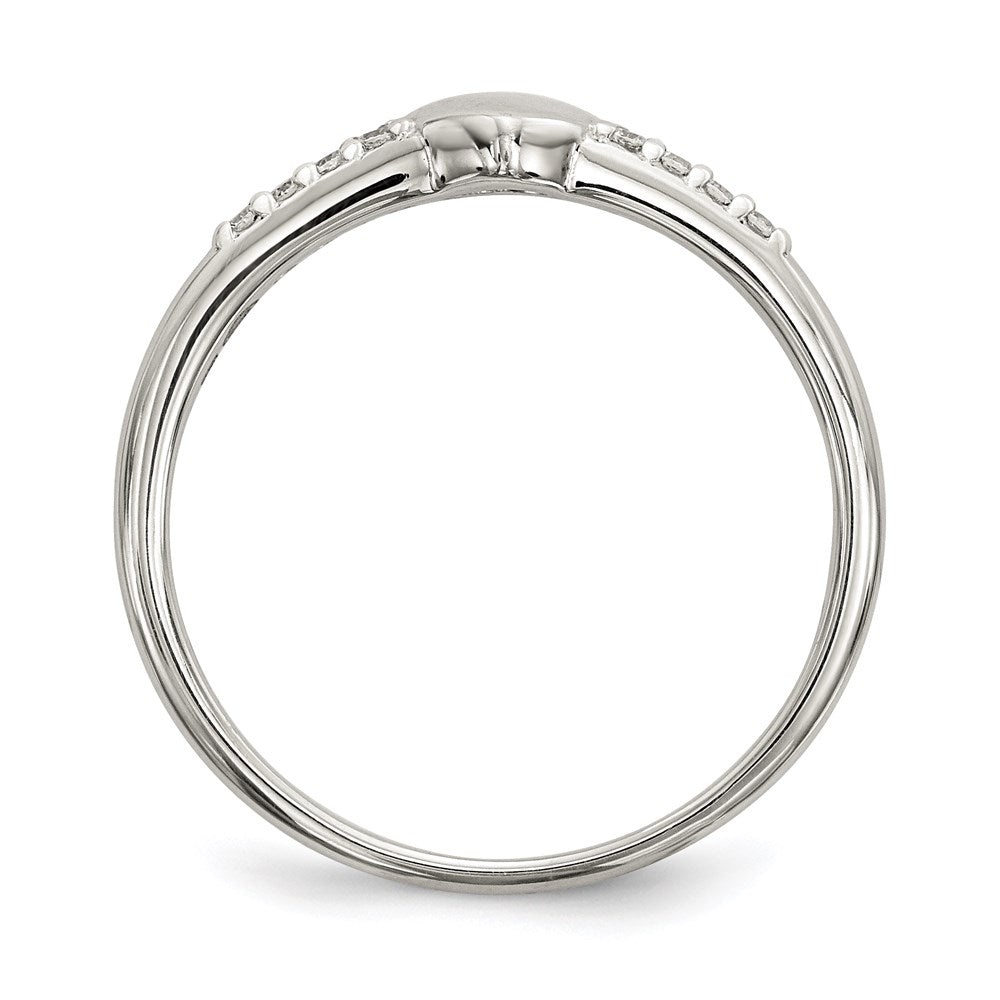 Sterling Silver Cz Heart Ring