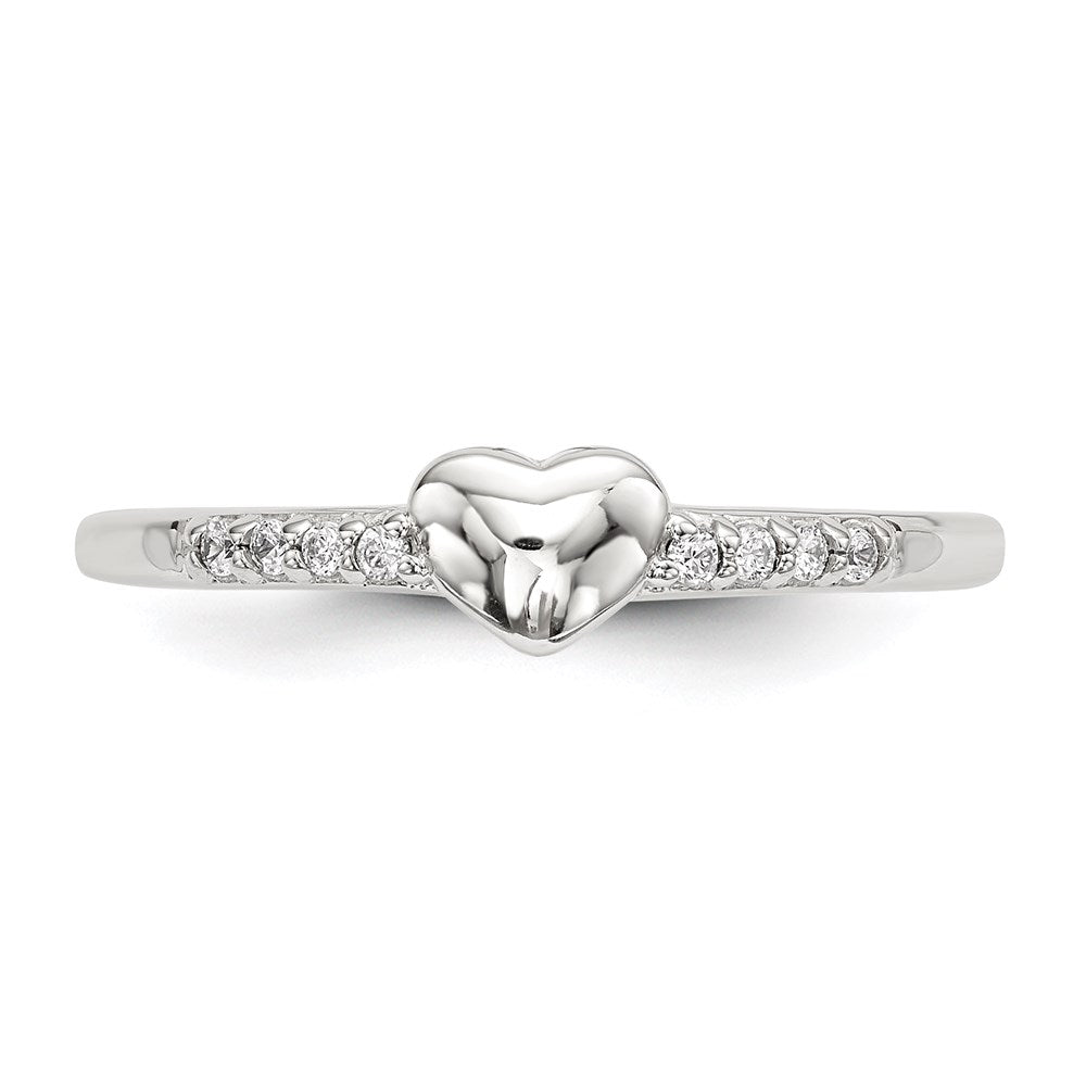 Sterling Silver Cz Heart Ring