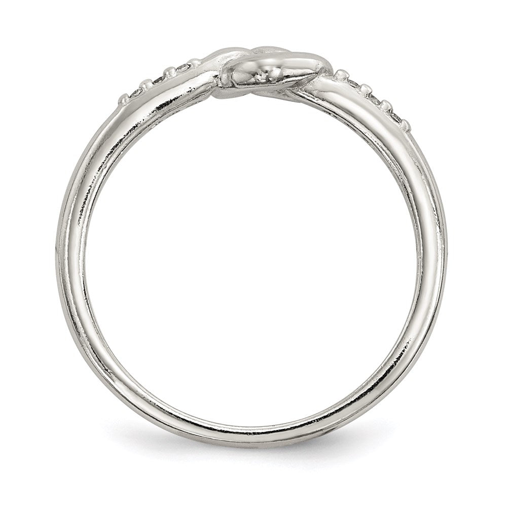 Sterling Silver Cz Heart Ring