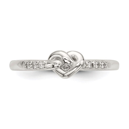 Sterling Silver Cz Heart Ring