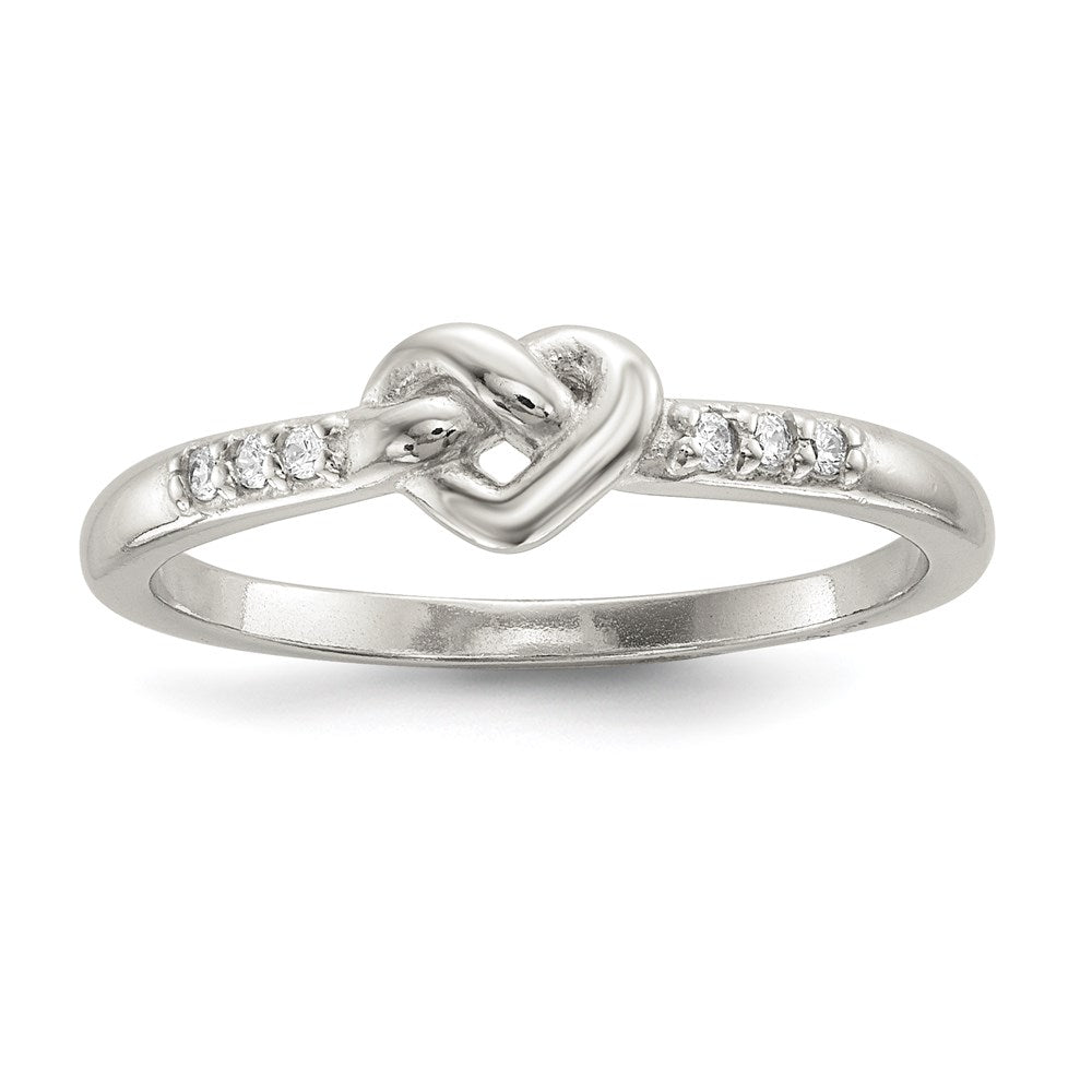 Sterling Silver Cz Heart Ring
