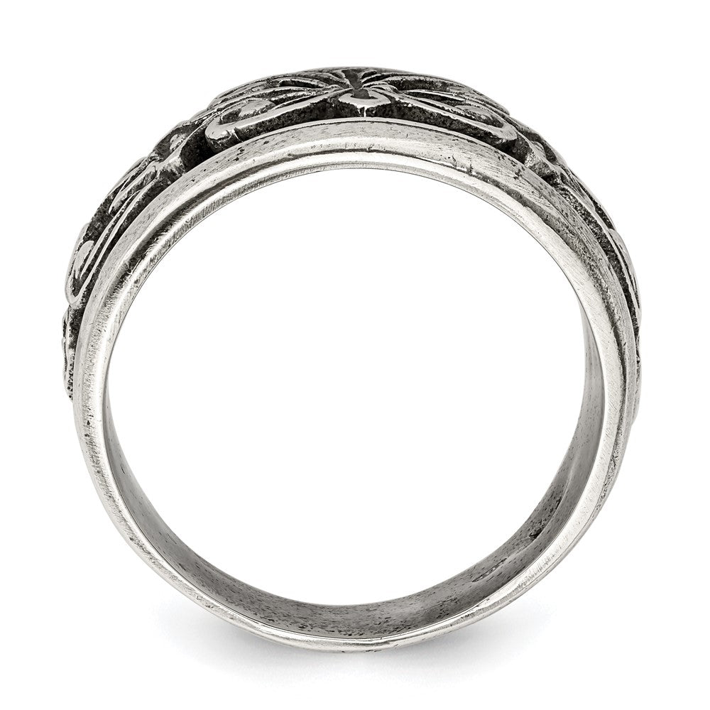 Sterling Silver Antiqued Scroll Design Ring