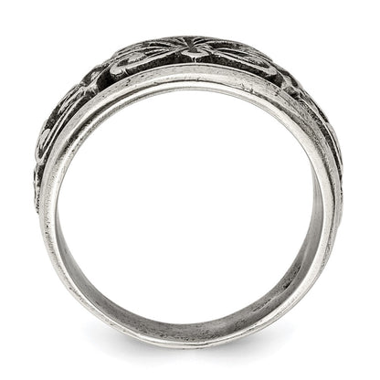 Sterling Silver Antiqued Scroll Design Ring