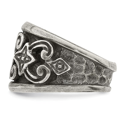 Sterling Silver Antiqued Scroll Design Ring