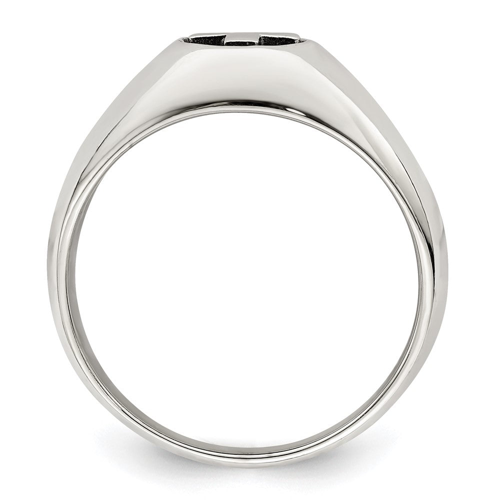 Sterling Silver Antiqued Cross Ring