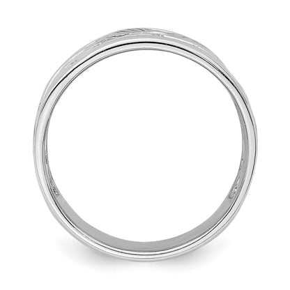 Sterling Silver Rhodium Plated Flower Ring