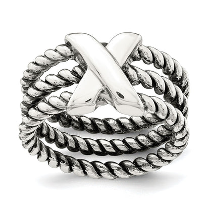Sterling Silver Oxidized Ring (Size 6 Only)