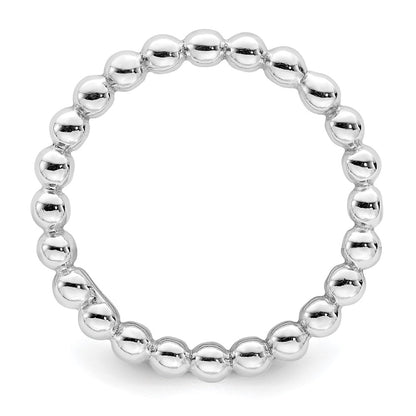 Sterling Silver Rhodium Plated Ring