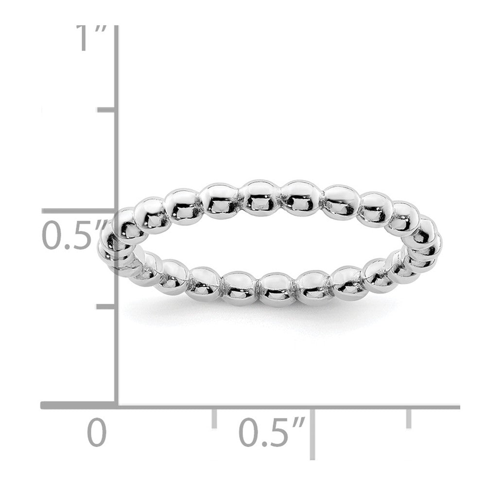 Sterling Silver Rhodium Plated Ring