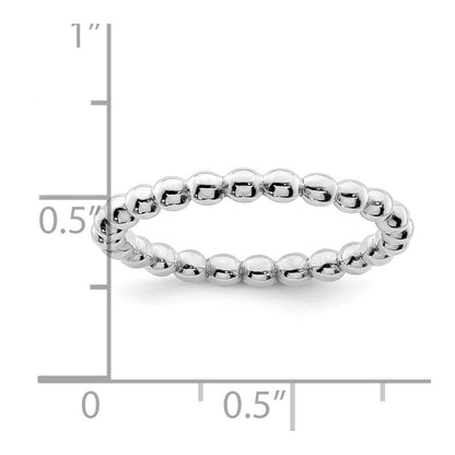 Sterling Silver Rhodium Plated Ring