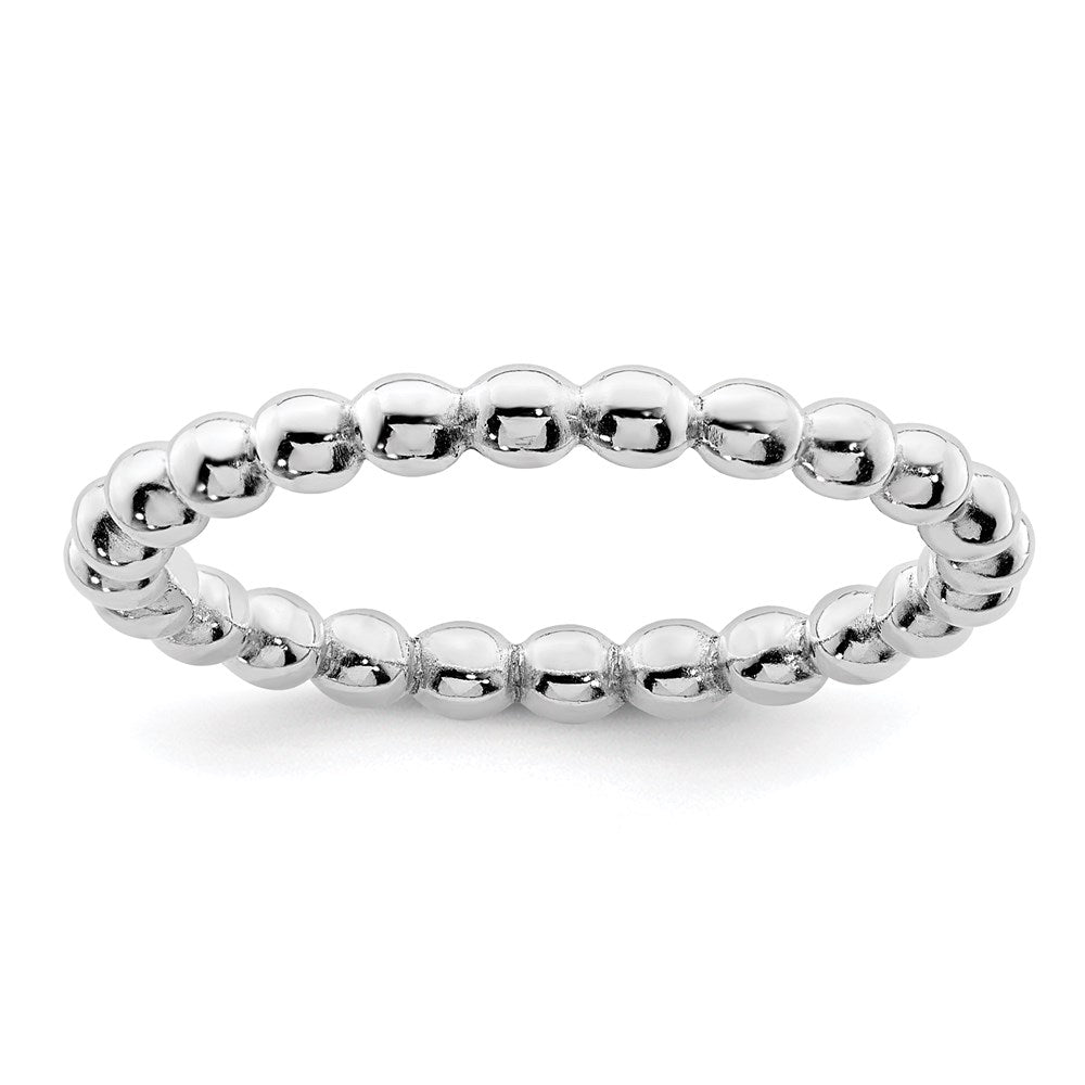 Sterling Silver Rhodium Plated Ring