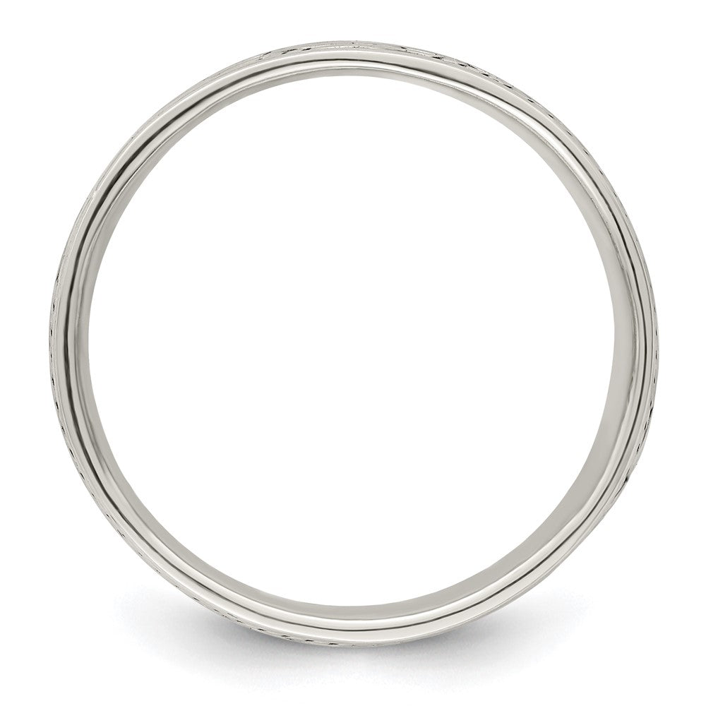 Sterling Silver Antiqued Rope Design Ladie'S Ring