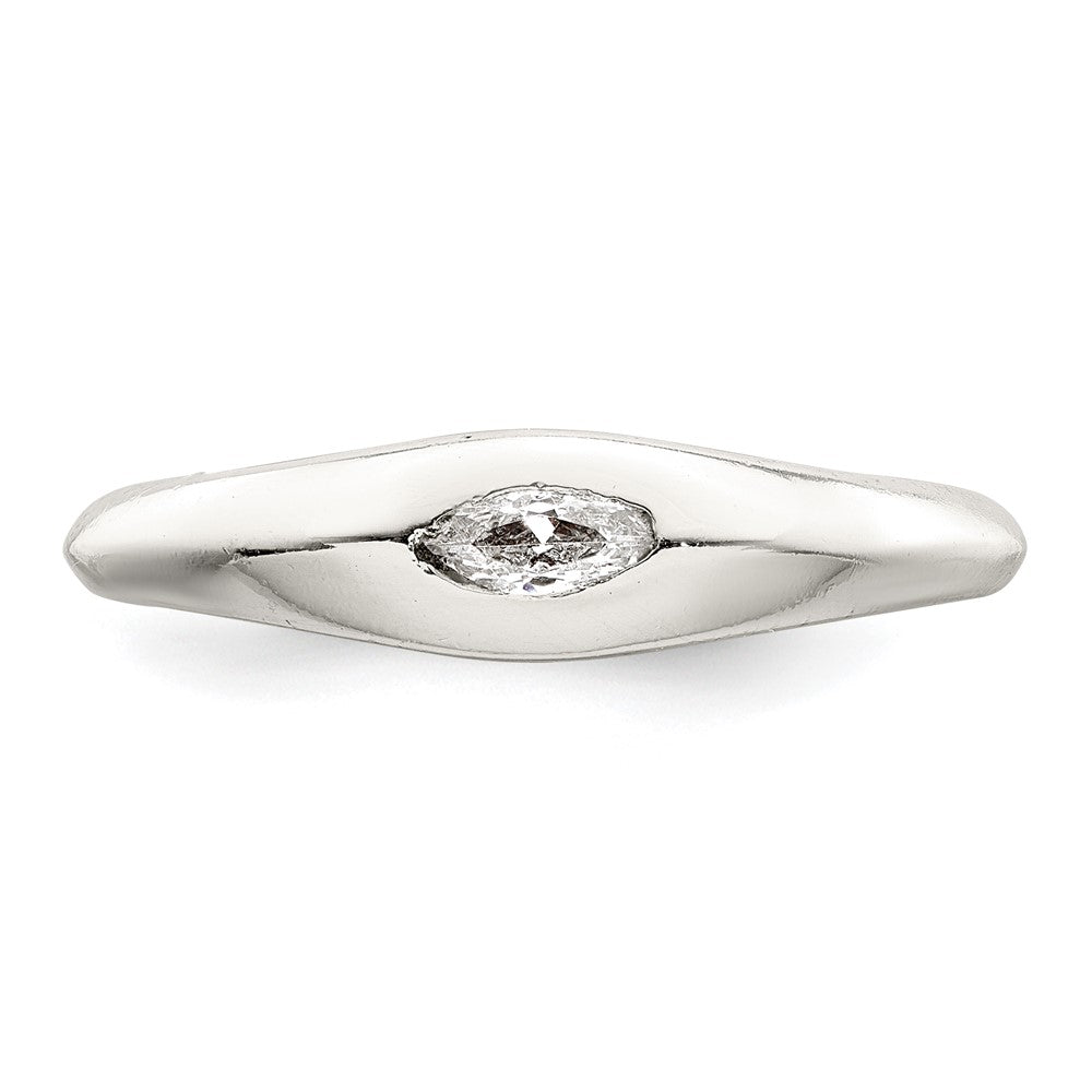 Sterling Silver Marquise Cz Ring