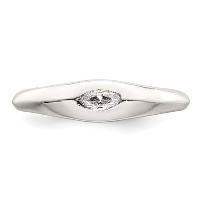 Sterling Silver Marquise Cz Ring