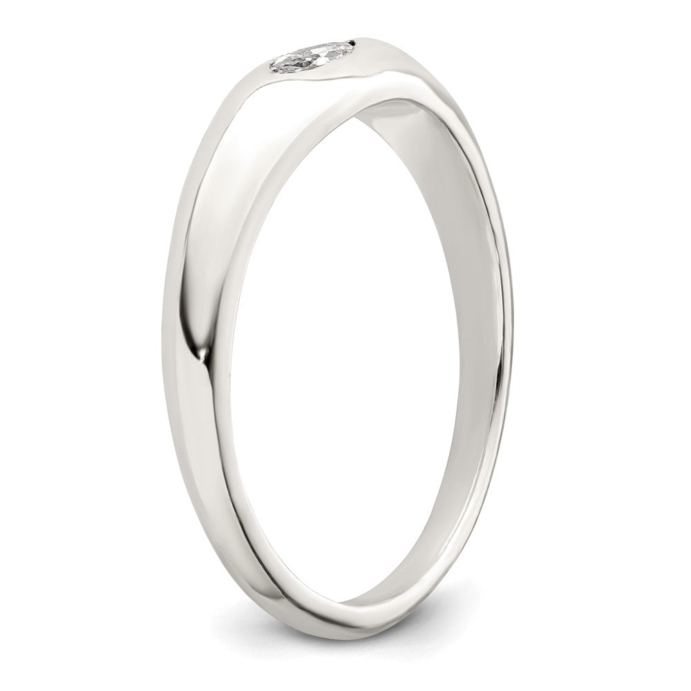 Sterling Silver Marquise Cz Ring