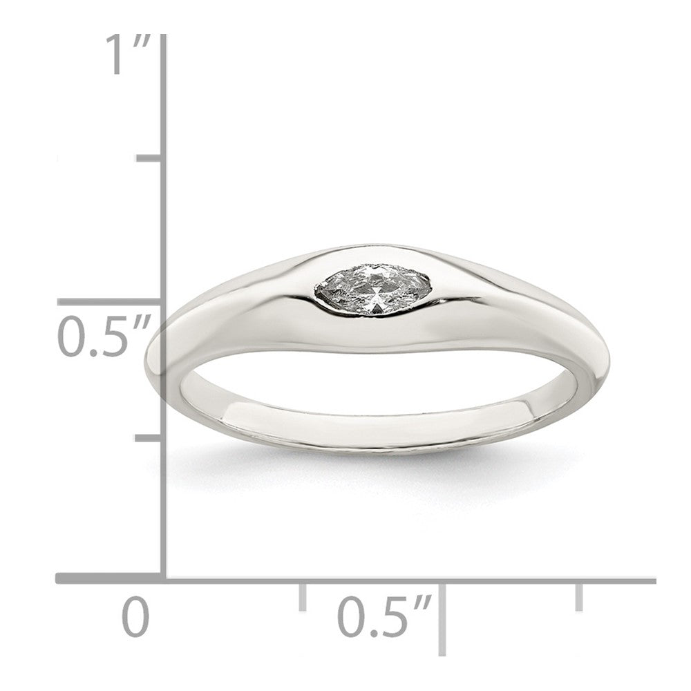 Sterling Silver Marquise Cz Ring