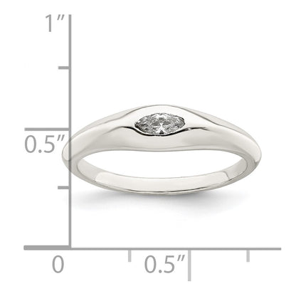 Sterling Silver Marquise Cz Ring