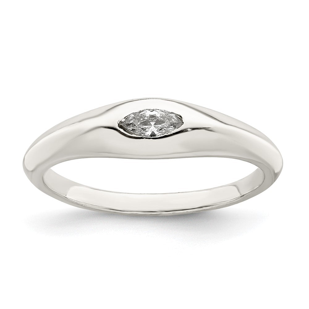 Sterling Silver Marquise Cz Ring