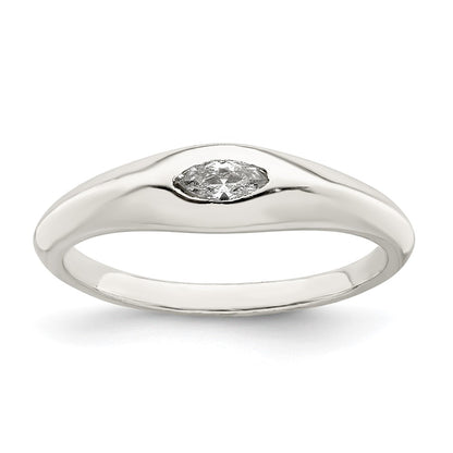 Sterling Silver Marquise Cz Ring